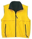 NEW Port Authority - Reversible Terra-Tek Nylon and Fleece Vest Goldnrod/black-2XL