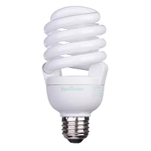 Earthmate EP2357AE 23-Watt Super Mini-Spiral CFL Full Spectrum Bulb, 6 Pack