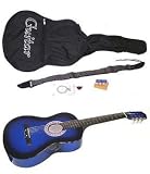 38 &acute; Blue Acoustic Guitar With Accessories - B001M4OGB2