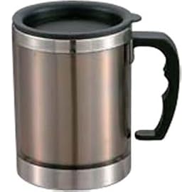 クリア フタ付ダブルマグカップ 350ml (ブラック) M-1110