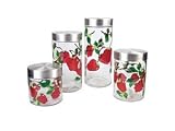 Round Apple 4-pc. Canister Set