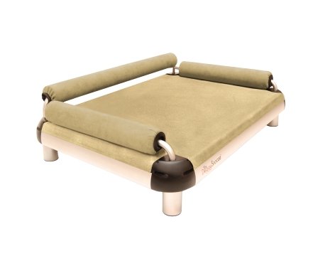 DoggySnooze Dog Bed Sofa - Sand - Medium 37x25