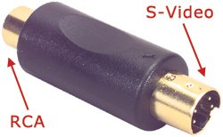 DAYTON SVC2 RCA JACK TO S VIDEO PLUG CONVERTER