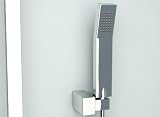 Produkt-Bild: Massage Shower Handbrause f&uuml;r Duschen / Duschwand / Duschpaneel kompatibel mit Duschkopf - Duscharmatur / Armaturen, mit Brauseschlauch und Halterung, Chrom Design, in Dusche und Badewannen einsetzbar