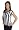 Women's Referee Shirt for Sports Bars with Collar & Zip Front