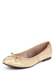 Leather Bow Spotted Pumps
