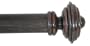 Window Curtain Rod / Drapery Rod 18inch To 48inch Stacked Round Burgundy