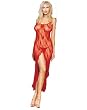 2PC Spaghetti Strapped Butterfly Lace Long Dress Gown