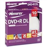 MEMOREX 32025844 8.5 GB DOUBLE LAYER DVD+R (8X; 10 CT SPINDLE)
