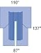 [Item]: Cardiovascular Split Sheet [Additional Info]: . Drape dimensions, 110" x 137" x 87" Top-absorbent reinforcement, 29" x 46" Split Reinforcement, 70" x 20" Split with adhesive, 6" x 90" Contoured armboard covers Clipping tabs