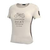 Ducati Ladies Meccanica s/slv T-Shirt Cream