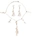 Silver Jewellery Earring & Necklace Sets Sterling Silver & Rosequartz Gemstones (gnklcs301)