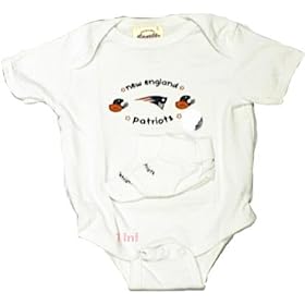 New England Patriots Newborn Baby Creeper W/Booties