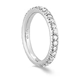 18k White Gold Diamond Wedding Band.