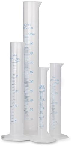 CITY Transparent Plastic Graduated Cylinder for Laboratory Tests