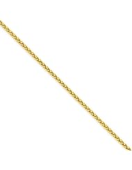 14k Yellow Gold 7in 1.9mm Parisian Wheat Chain Bracelet. Metal Wt- 3.11g