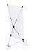 Displays2go Portable X Banner Stand with Hooks for Grommets, Height-Adjustable - Graphics not Included