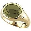 14K Yellow Gold Cabochon Jade Man's or Woman's Ring