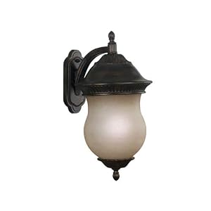 Kenroy Home 80542GBRZ Repartee One-Light Large Wall Lantern with 9-Inch French Scavo Glass... by Lamp Shades