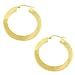 Marvelous 14k Yellow Gold Flat Hoop Earrings