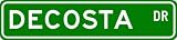 DECOSTA Street Name Sign ~ Personalized Family Lastname Sign ~ Gameroom, Basement, Garage Sign