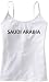 SAUDI ARABIA - Country Series - White Women's / Girls Camisole (Girlie / Babydoll)