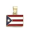 14k Enamel Puerto Rico Flag Pendant