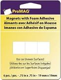 Magnetic Specialty Mega Strong Magnetic Squares w/Foam Adhesive 3/4