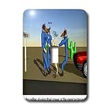 Londons Times Funny Dogs Cartoons - Exploited Abused Canine Immigrants - Light Switch Covers - single toggle switch