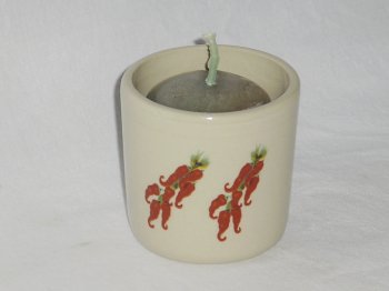 Candle Holder with Chili Peppers