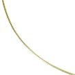 14K Yellow Gold Round Omega Chain Necklace