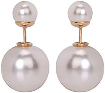 Double Sided Peekaboo Tribal Pearl Earring - Ivory