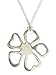 Designer Style Sterling Silver Flower Pendant title=