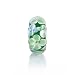Mothers Day Gifts Bling Jewelry .925 Sterling Silver Murano Green Flower Bead Compatible with Pandora Bead Charm