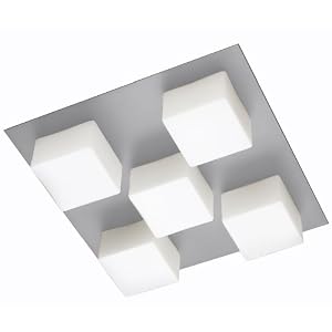 Dainolite 83557A-OBB-OPW 5-Light Ceiling or Wall Fixture, Oil Brushed Bronze Frosted Glass by Dainolite