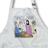 God Id Needed at Video Check-Out - Full Length Apron With Pockets 22w X 30l