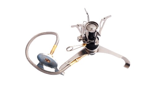 CISNO Butane Nozzle Cans Stove Adapter+Backpacking Camping Gas Canister Stove