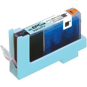 エレコム エコリカ リサイクルインクカートリッジ CANON BCI-6PC フォトシアン ECI-CA06PC