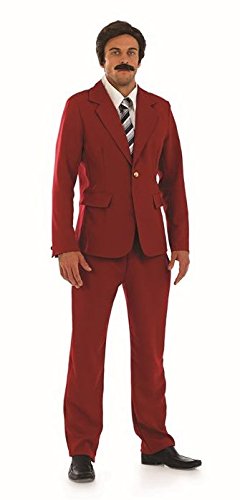 Anchorman Ron Burgundy 70s Male Fancy Dress Costume - L (Chest 42-44
