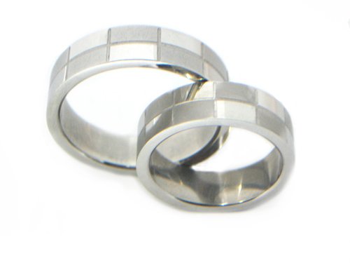 市松柄　ペアリング刻印無料【STAINLESS STEEL】