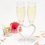 Interlocking Heart Stem Toasting Goblets - 1 pair per package