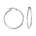Karat Platinum 30mmx20mm Polished Hoop Earrings