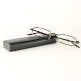 Classic Spring Hinged Reading Glass with Leather Case - Gray +1.00