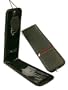 Black Executive Leather Look Travel Tie Protector Case 710301AST