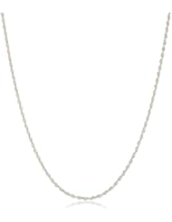 Sterling Silver 040-Gauge Diamond Cut Rope Chain Necklace