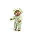 Wild Planet Water Babies 9 African American Newborn Green Striped Bunny Romper