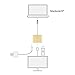 USB-C To HDMI Adapter,ProCIV Type-C 3in1 USB 3.1 USB-C to USB 3.0/4Kx2K HDMI/ Type C Female Charger Adapter for 2015 Macbook 12in,Google Chromebook Pixel and other Type C devices(Gold)