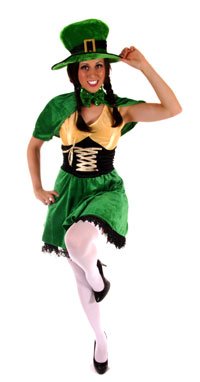 Leprechaun Woman Fancy Dress Costume
