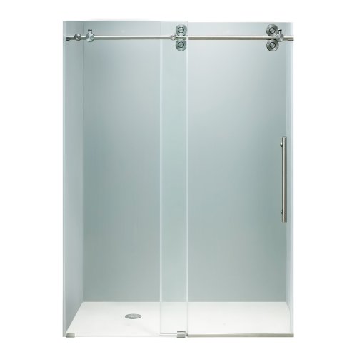 Vigo Industries VG6041STCL4874 Frameless Tempered Glass Sliding, Steel