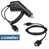 2-Piece Value Combo Pack Of LG Chocolate VX8500, VX8600, KG800, Env VX9900 Includes: Vehicle Cigarette Lighter Power Charger with IC Chip + USB Data Cable